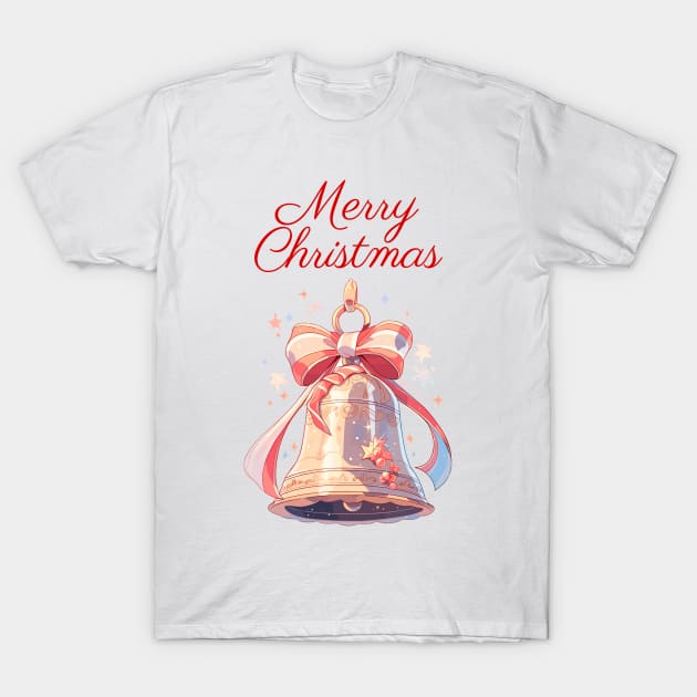 Merry Christmas bell with ribbon T-Shirt by DemoArtMode